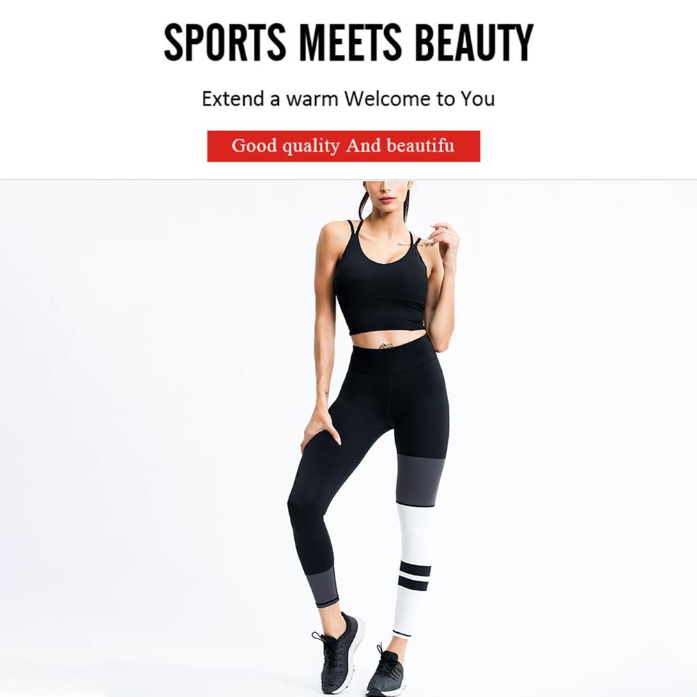 Bộ đồ tập gym,yoga gồm áo bra dây chéo sau lưng, quần lưng cao tôn dáng