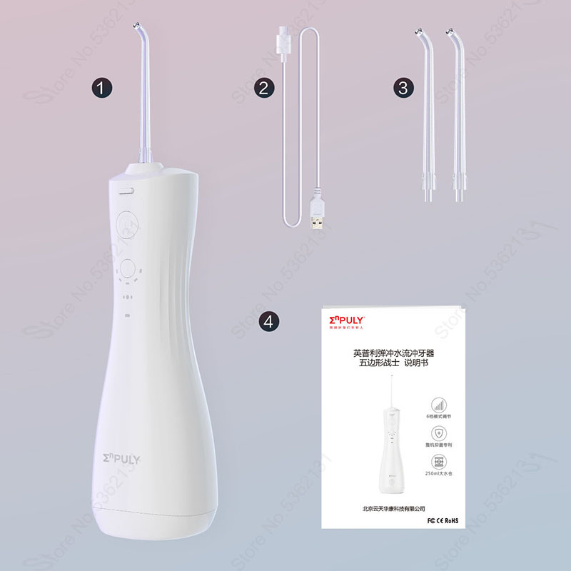 Máy Tăm Nước Mini Xiaomi Enpuly ML8 Mới Với Bình Chứa Nước Dung Tích Lớn 250ml Chống Thấm Nước Dùng Vệ Sinh Răng Miệng