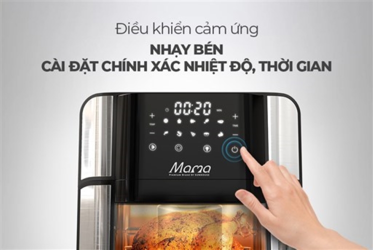 Nồi chiên không dầu 15lit cảm ứng Sunhouse SHD4088 - Hàng chính hãng