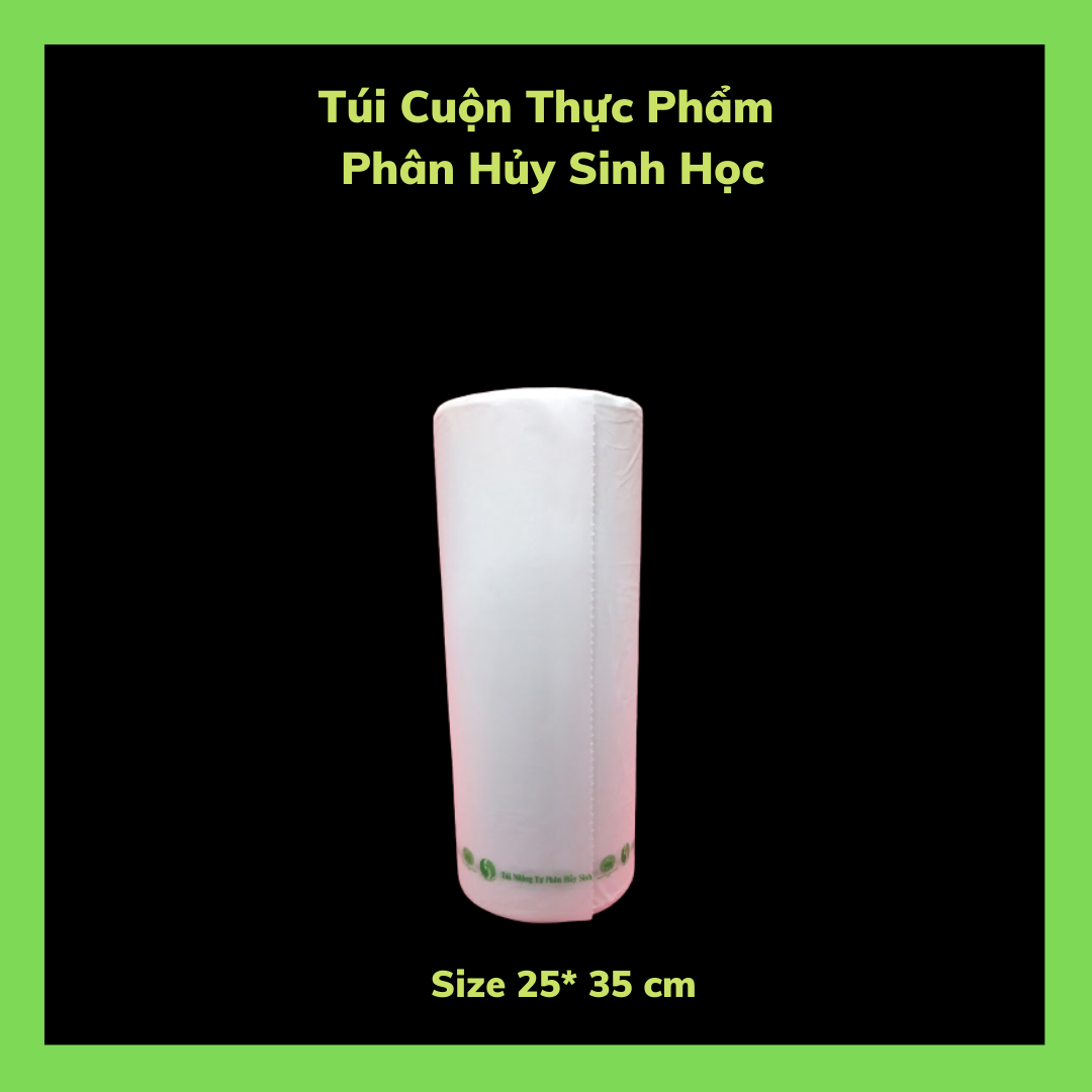 Sét 2 Kí Túi Ni Lông Đựng Thực Phẩm - Phân Hủy Sinh Học - Dạng Cuộn - Màu Trắng Sữa - 4 size /Set  2 Kilograms Of Bio-Degradable Nylon Food Bags - In Roll - Color Milky White - 4 Sizes