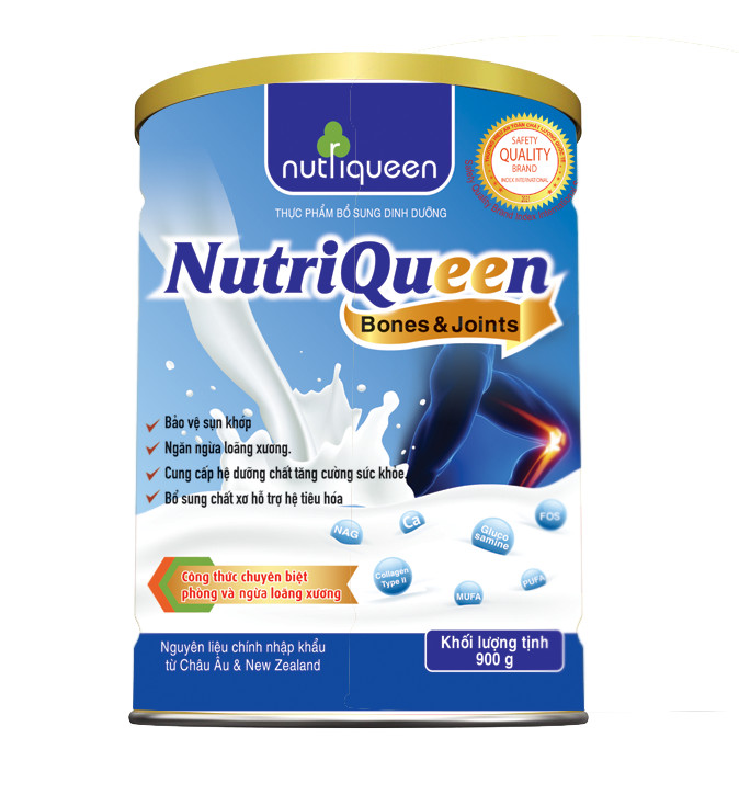 SỮA NUTRIQUEEN BONE AND JOINTS - CÔNG THỨC CHUYÊN BIỆT PHÒNG VÀ NGỪA LOÃNG XƯƠNG (Nguyên liệu nhập khẩu từ Châu Âu và New zealand)