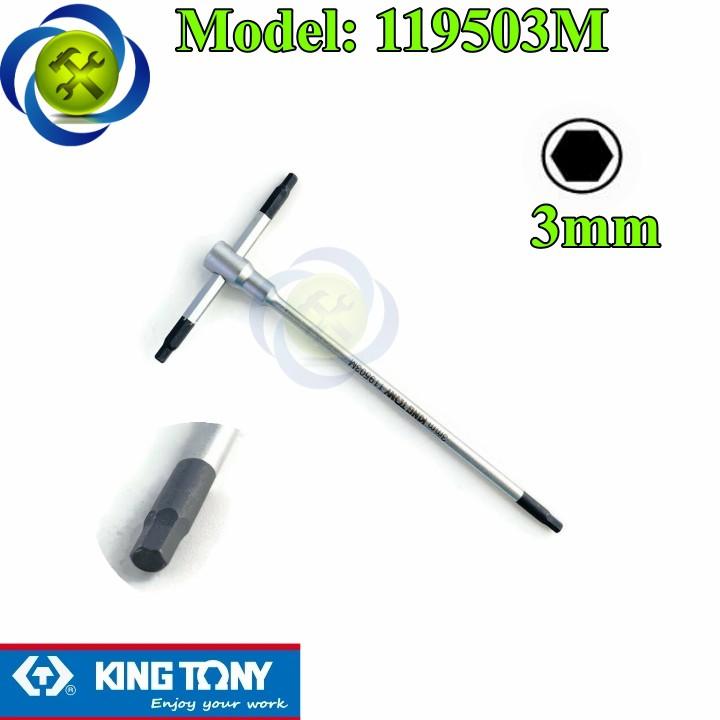 Lục giác T 3mm cán trượt Kingtony 119503M dài 64mm x 125mm