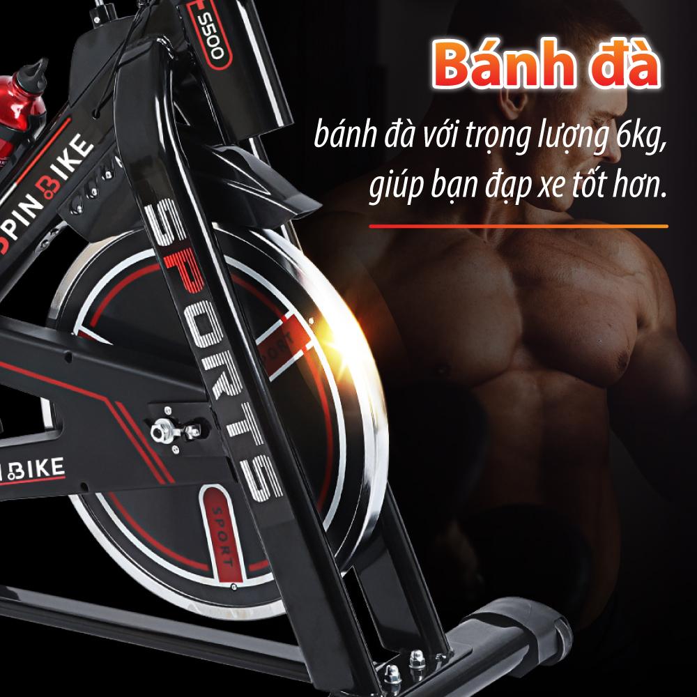 BG- TẶNG BLUETOOTH-Xe đạp tập thể thao đa năng trong nhà Model S500 SPINING BIKE mới (hàng nhập khẩu)
