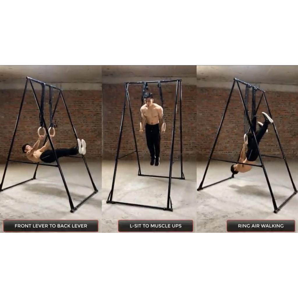 Mã hàng KT2.RING – Vòng treo xà Fitness Gymnastics Rings chất lượng cao-Dụng cụ tập street workout