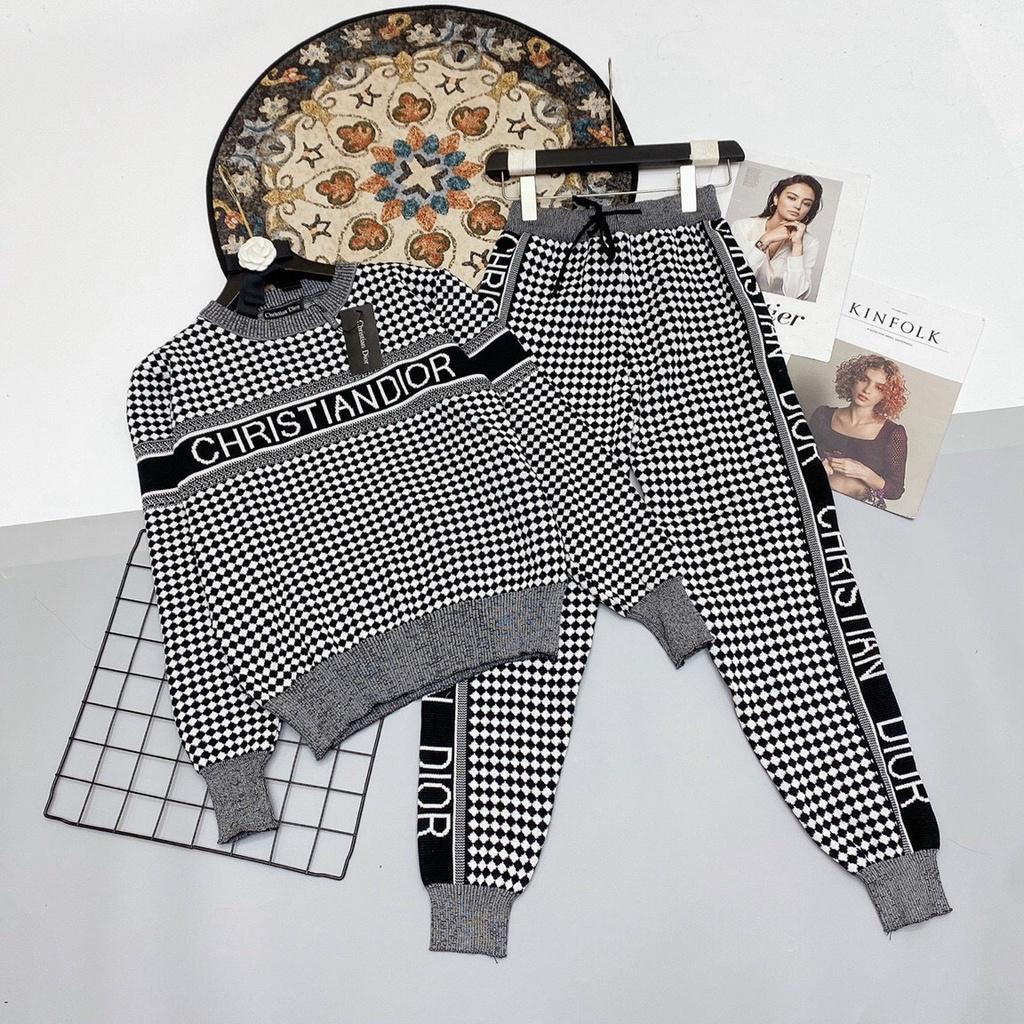 Set bộ len zic zac viền cực hot