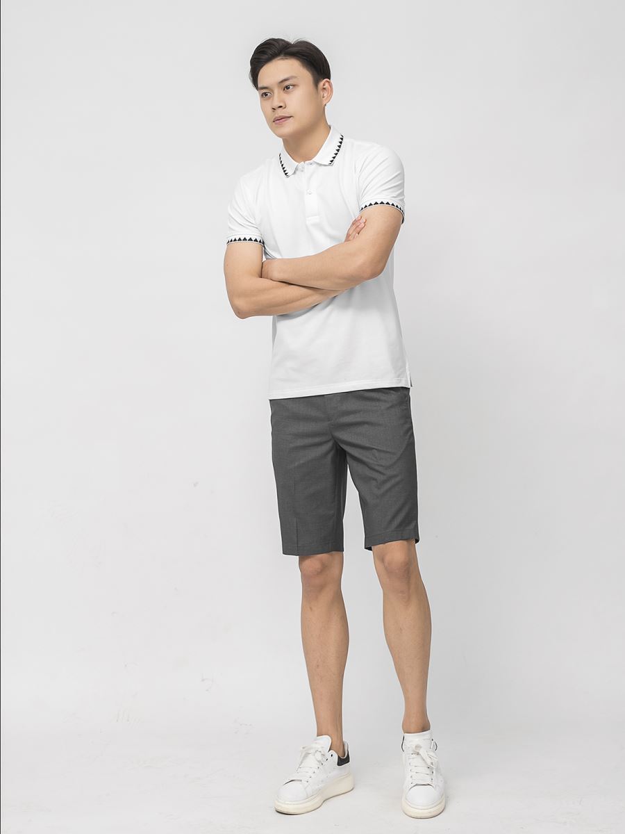 Áo Polo Nam Thời Trang Aristino APS064S9, Phom Dáng Gọn Gàng, Tôn Dáng, Viền Cổ Được Dệt Họa Tiết Tam Giác Năng Động, Ấn Tượng - Hàng Chính Hãng