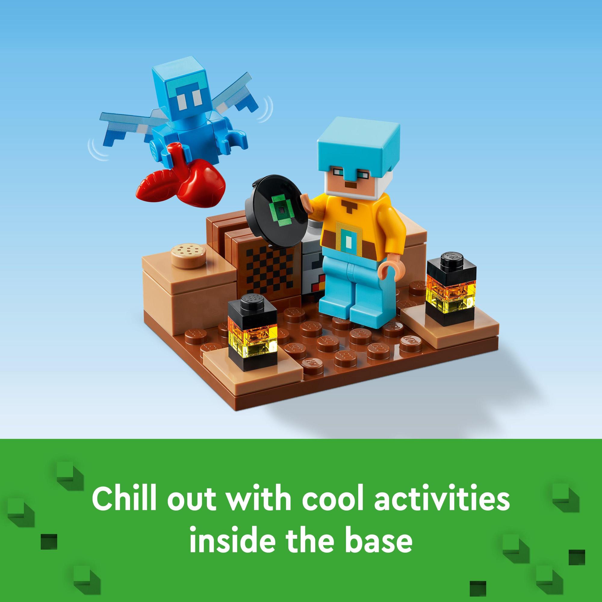 LEGO Minecraft 21244 Tiền Đồn Cất Giữ Kiếm Kim Cương