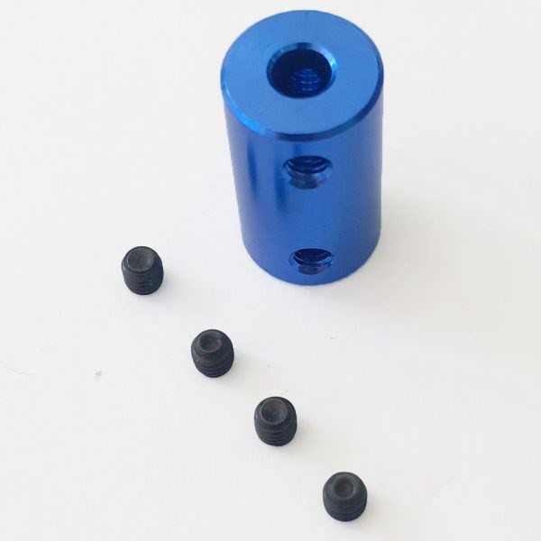 1 Đầu nối - Khớp nối trục động cơ 5mm - 5mm  màu xanh (1 cái)