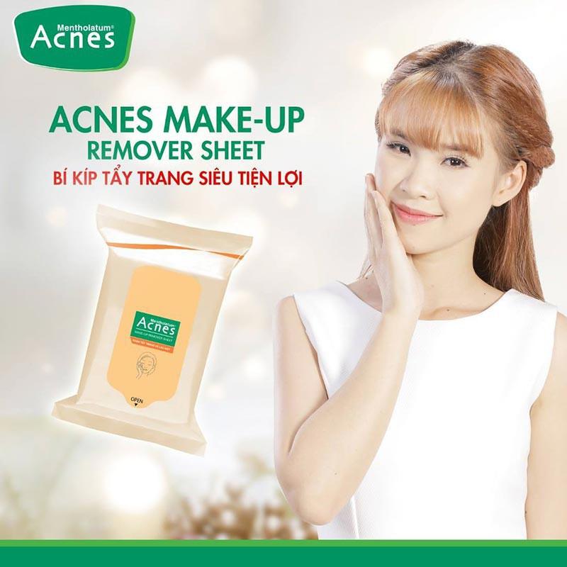 Acnes Khăn Tẩy Trang Và Lau Mặt Make Up Remover Sheet 20 Miếng
