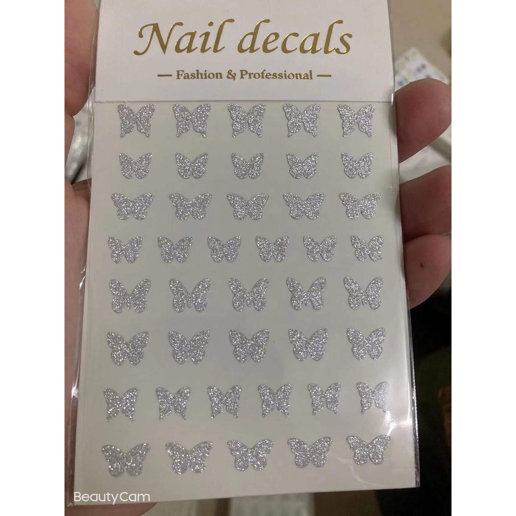 Sticker trang trí nail lấp lánh mã mới