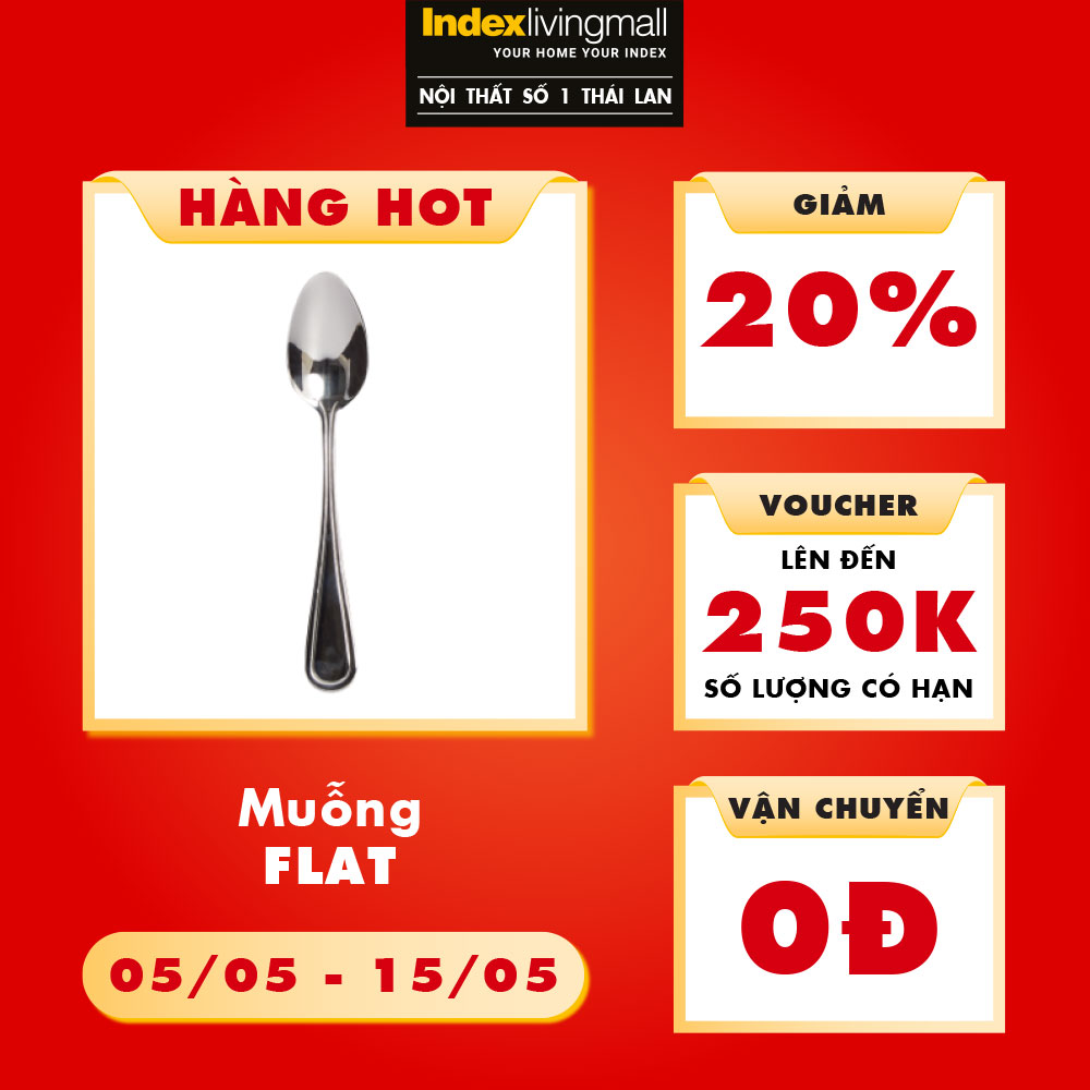 Muỗng FLAT Màu Bạc Index Living Mall