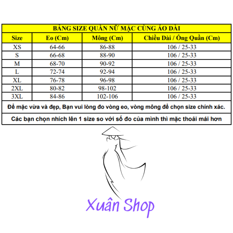 Quần áo dài nữ ống suông chất liệu phi bóng