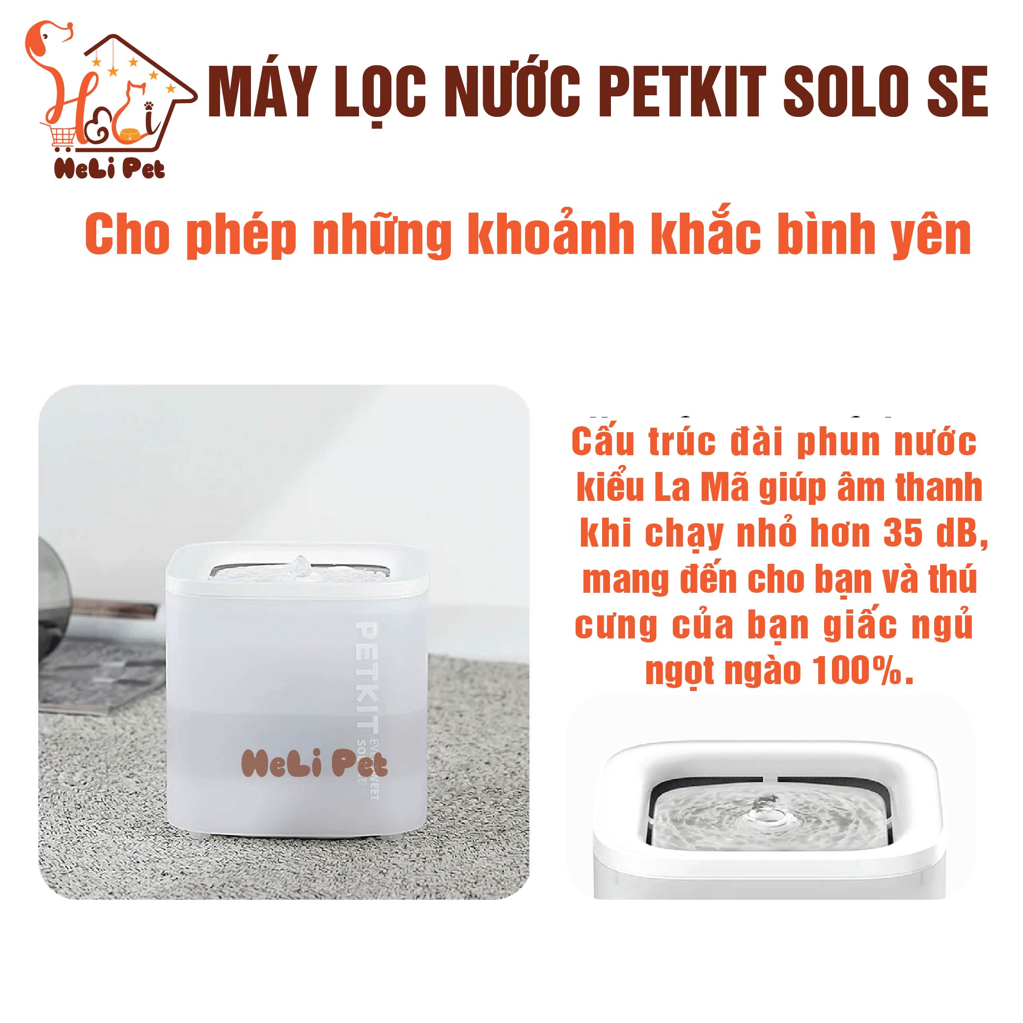 Máy Lọc Nước Cho Mèo Thông Minh, Bơm Không Dây Petkit EVERSWEET SOLO SE - BH 12 Tháng 1 Đổi 1 - HeLiPet