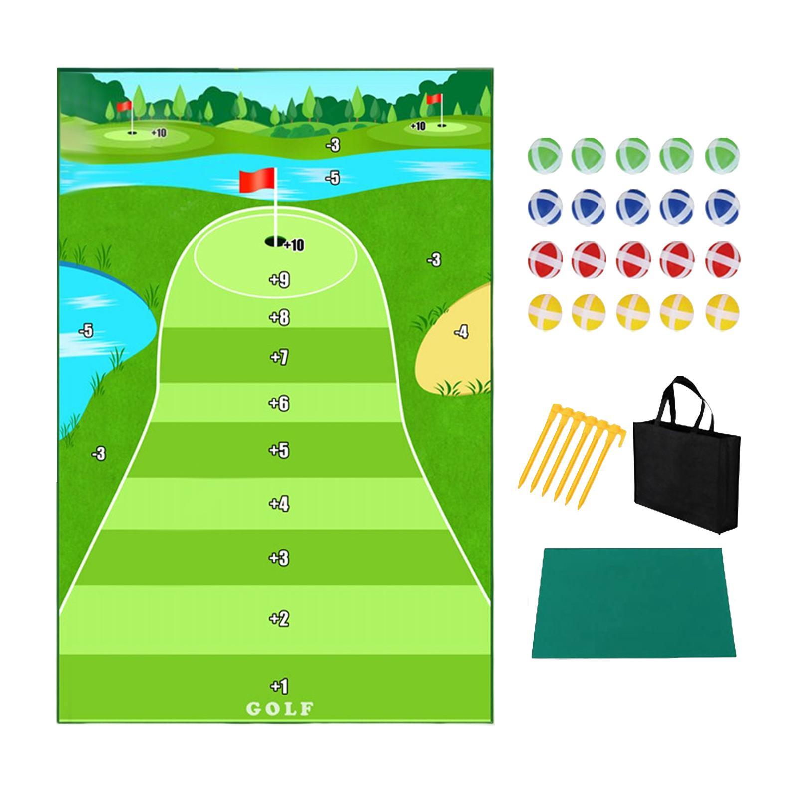 Golf Hitting Mat Cushion Durable Improve Golf Skills Training Swing Trainer Golf Game Set for Office Home