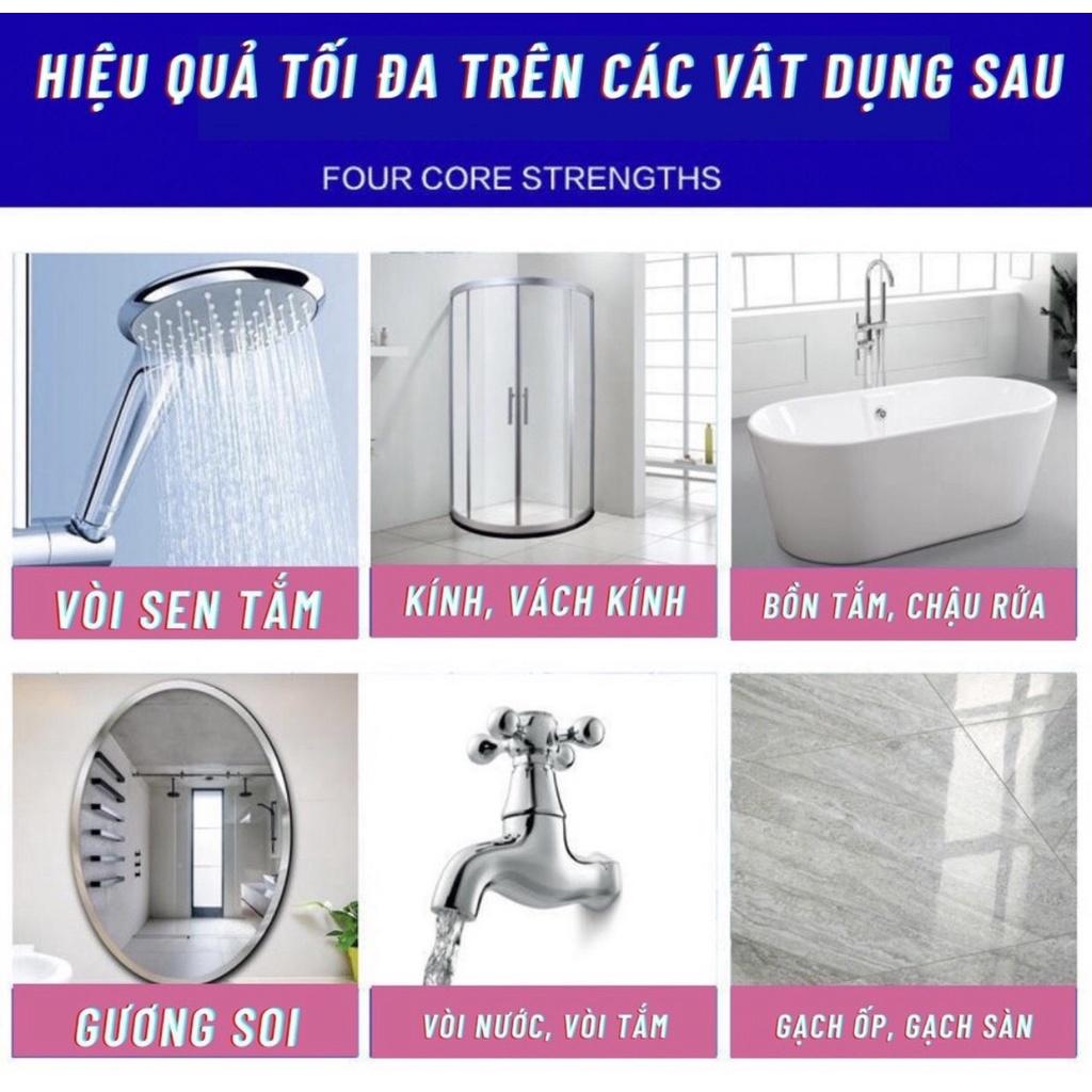 Chai Xịt Tẩy Rửa Đa Năng  500ML Tẩy Cặn Canxi Trên Vòi INOX, Vách Kính, Gạch Men Nhà Tắm Siêu Sạch, Sáng Bóng