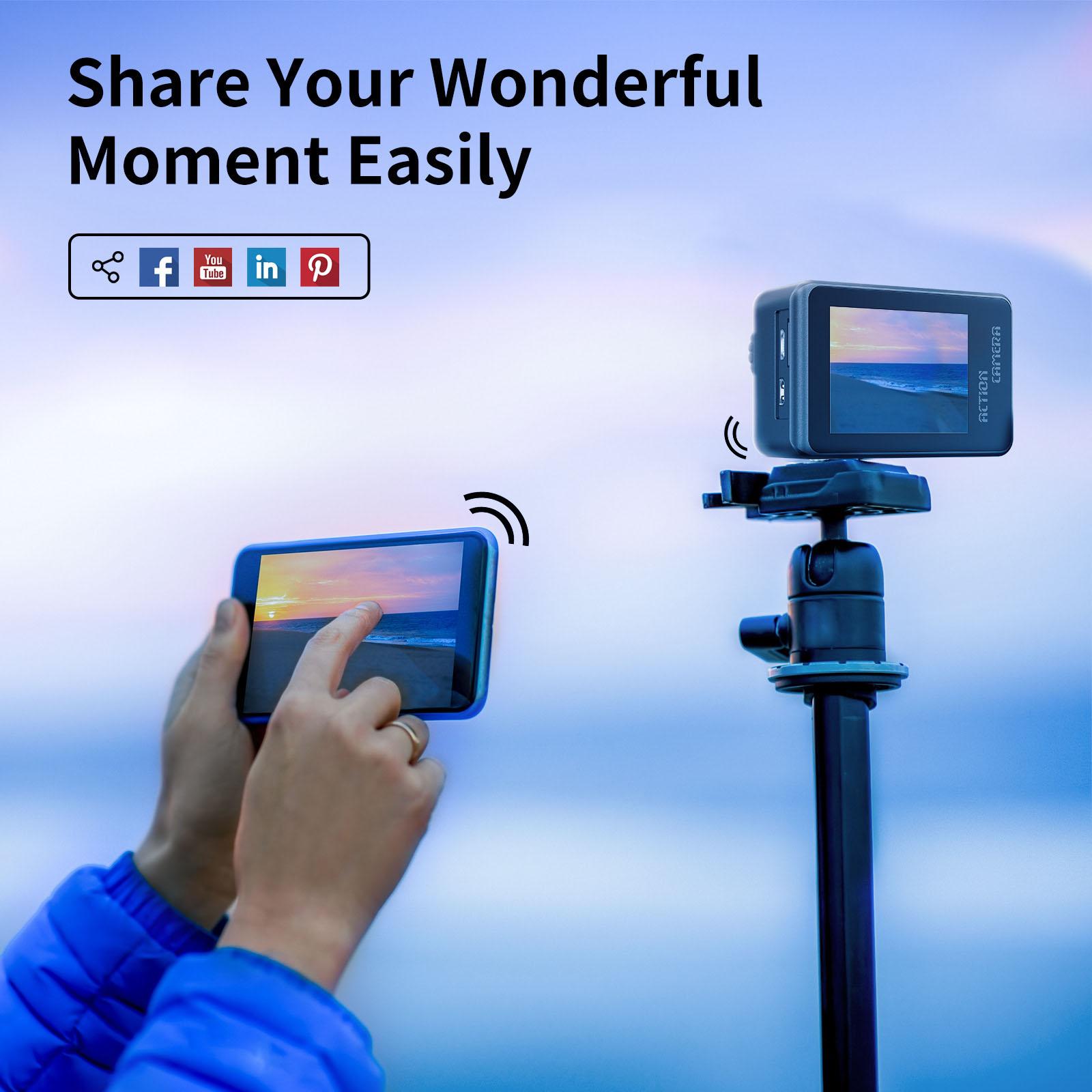 4K Touch màn hình kép Camera hành động chống lắc DV DV có thể tháo rời có thể tháo rời