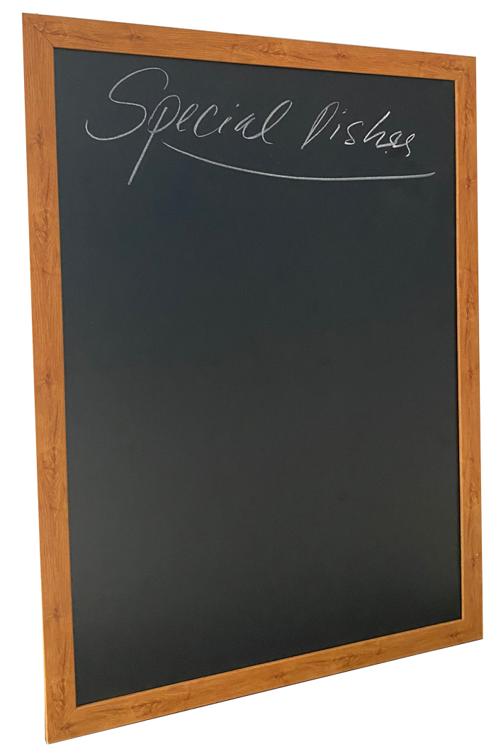 Bảng đen menu viết phấn Khung gỗ nâu KT 60x80cm