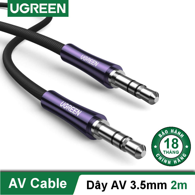 Cáp âm thanh 2 đầu giắc 3.5mm dây bọc dù UGREEN AV171 80850 80852 - Hãng nhập khẩu chính hãng