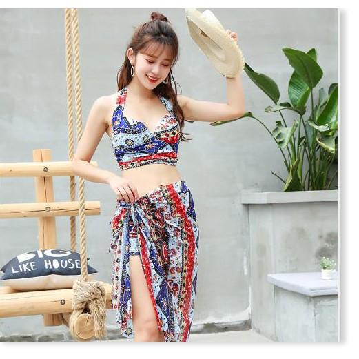 Bikini- Đồ Bơi 2 Mảnh Dạng Thổ Cẩm