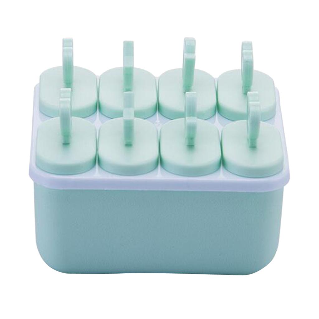 Ice Pop Maker Mold Popsicle Ice Cream Mould Frozen 6/8 Cells Square Blue