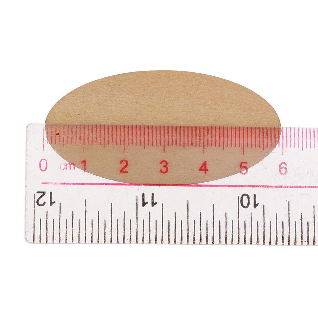 3-4pack Natural Wood Pieces - Unfinished Wooden Cutouts Disc 60 x 30 mm - 20 pcs