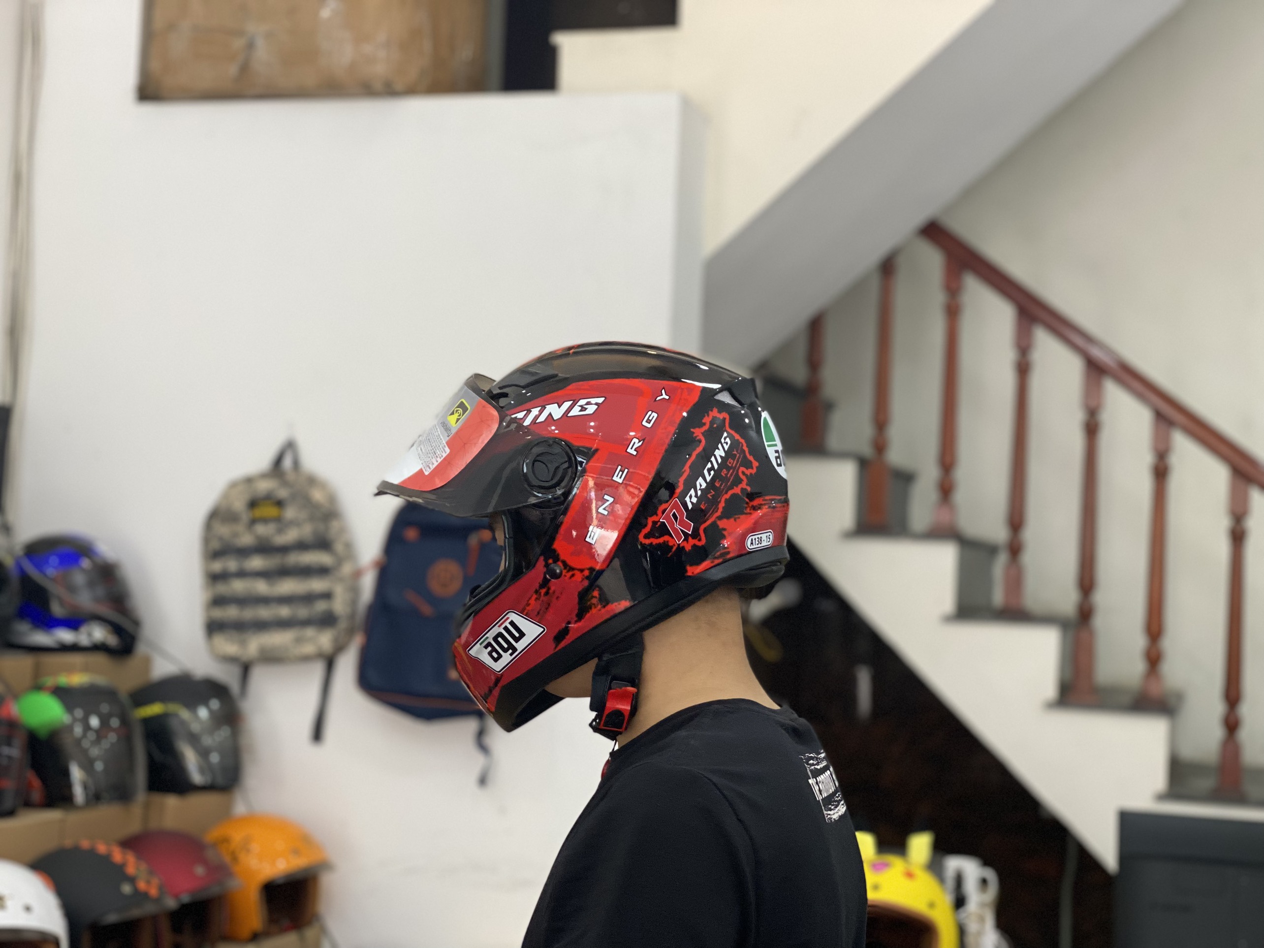 Nón bảo hiểm Fullface Racing 15 + Tặng kèm túi đựng nón thương hiệu