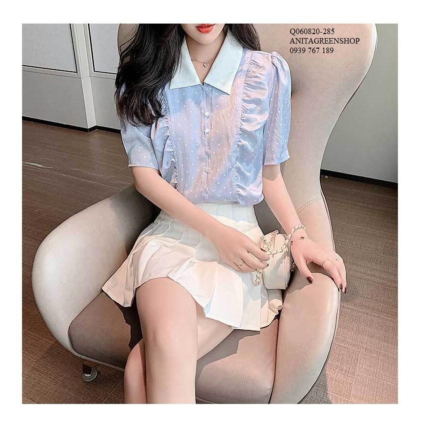Q060820 ÁO SƠ MI NỮ TAY PHỒNG