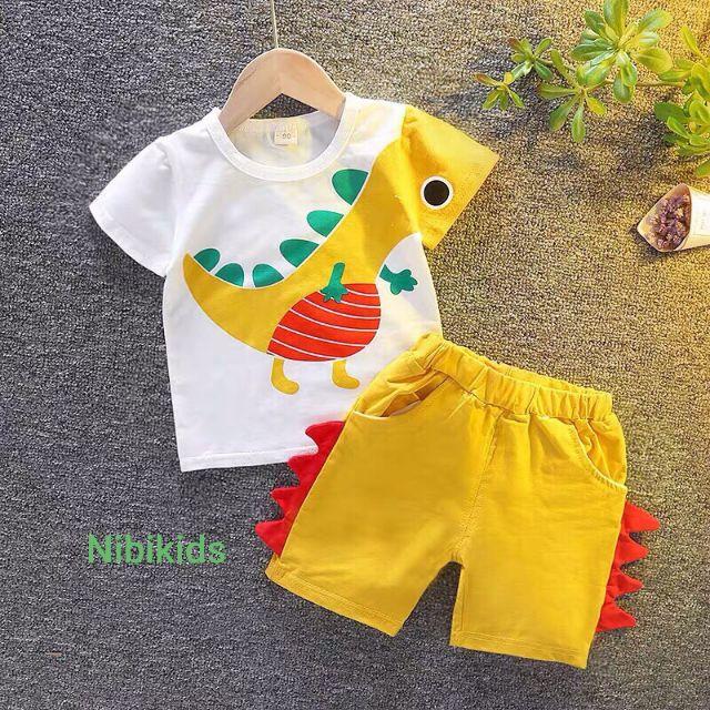 Bộ Cộc Tay Cho Bé Hình Khủng Long M36