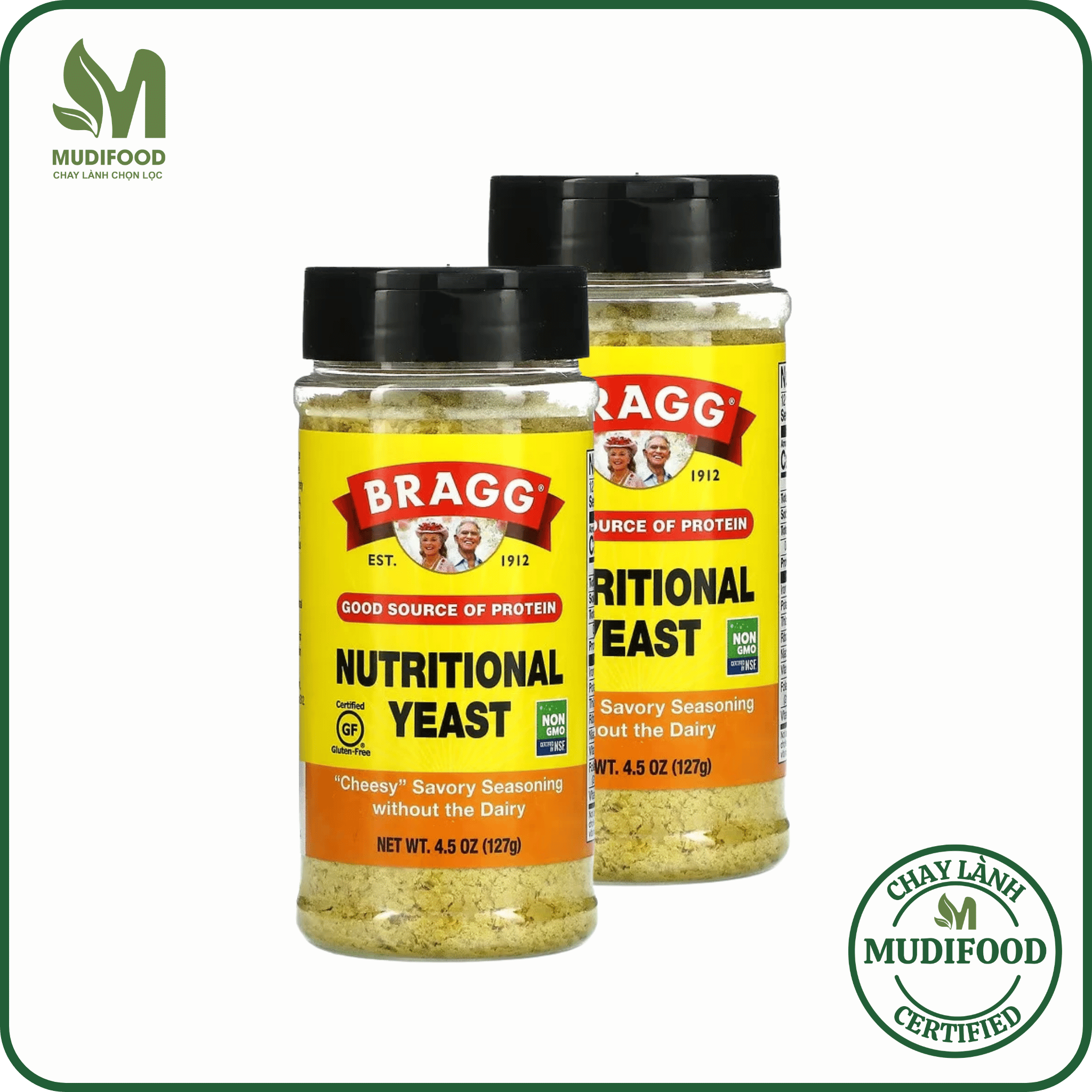 Men Dinh Dưỡng Vị Phô Mai Thuần Chay 127g - Giàu Vitamin B12, Protein, Ăn Eatclean Keto Vegan, Người Ăn Chay, Bé Ăn Dặm