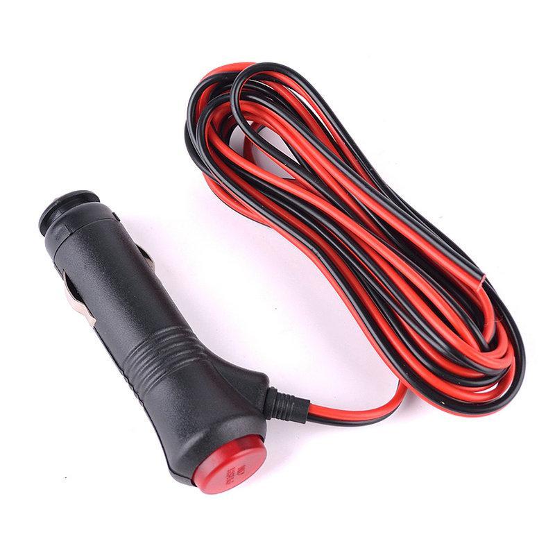 3 pieces 1.5m Length 12V 24V Car Cigarette Lighter Power Supply Cord Connector With Switch