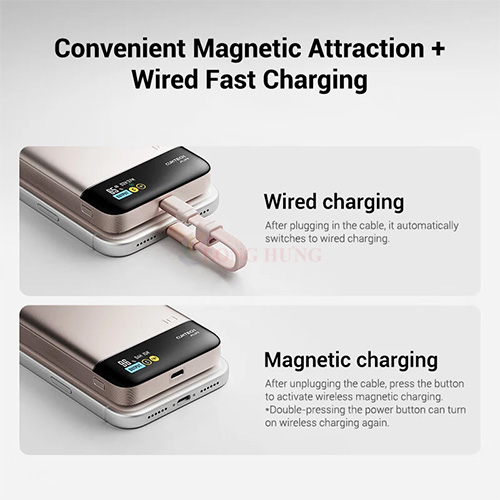 Sạc dự phòng Cuktech 10 Air Power Bank Bank Magnetic 10000mAh 55W WPB100P - Hàng chính hãng