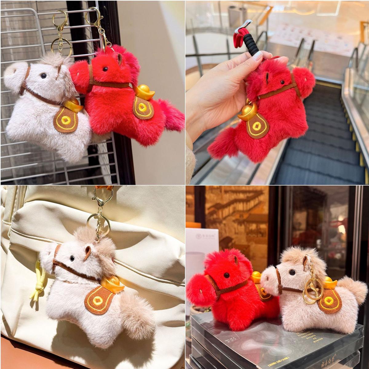 Móc Treo Thú Bông Ngựa - Mã Đáo Thành Công - Tết Bính Ngọ 2026 - XM01 - Màu Đỏ