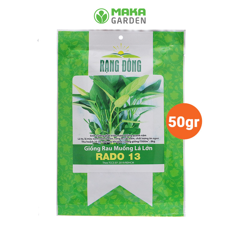 Hạt giống Rau Muống Lá Lớn Rado 13 - Gói 50Gr - Dễ Trồng, Sinh Trưởng Khỏe