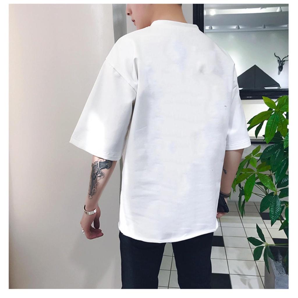 Áo thun nam form rộng in hình 3 Chú Gấu Nằm, độc đẹp, vải dày mịn mát (ÁO TRẮNG)