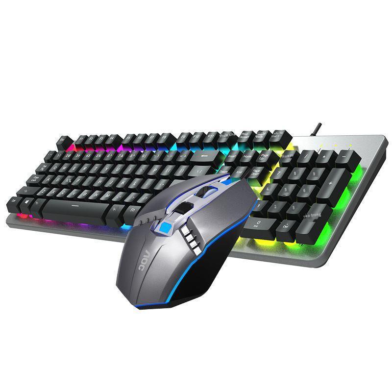 Bộ bàn phím và chuột có dây AOC được ưa chuộng nhất KM410 cạnh tranh điện ăn gà Quán cà phê Internet bàn phím trò chơi chuột thao tác cảm thấy bàn phím có dây