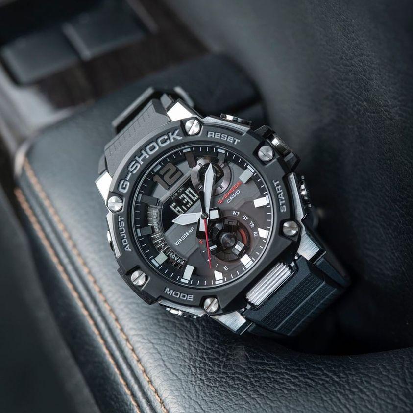 Đồng Hồ Nam Dây Nhựa Casio G-Shock GST-B300-1ADR Chính Hãng - Lõi Carbon - Bluetooth - Năng lượng mặt trời - GST-B300-1A G-Steel