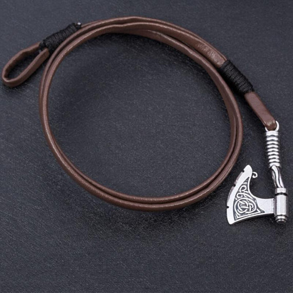 Vòng Tay Búa AXE Da - Vòng Tay Cao Cấp Kiểu Dáng Viking Châu Âu