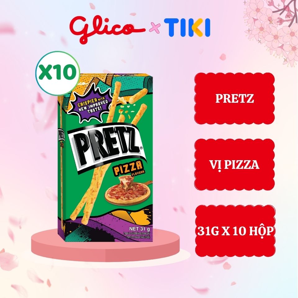 Bánh que nướng giòn vị pizza GLICO Pretz Pizza Flavour 31g