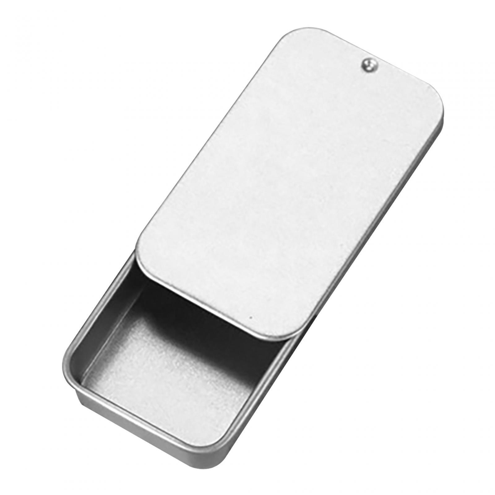 Tin Box Container Metal Tin Sundries Organizer Storage Can Slide Top Rectangle Easter Egg Tin Box Cookie Tins for Travel Party Holiday Gifts