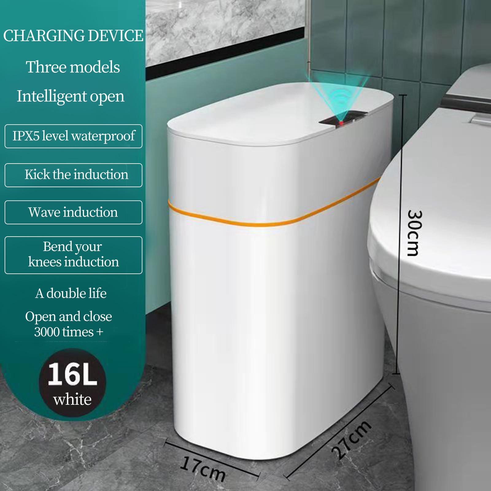 16L Intelligent Garbage Bin with Lid Large Capacity for Home Study Office