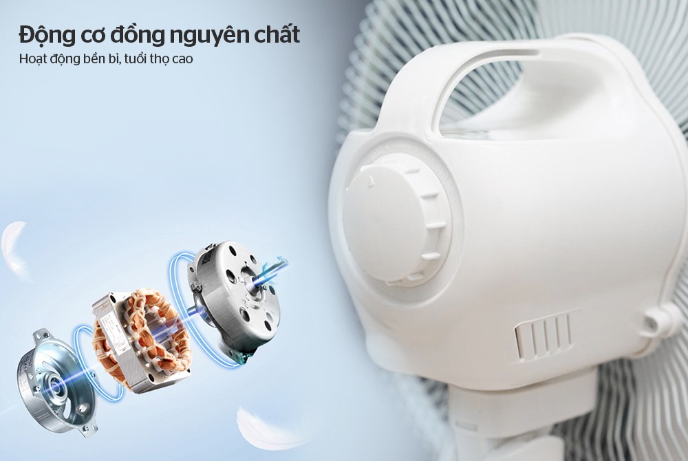 Quạt Sạc SUNHOUSE SH722 30W 2 Tốc Độ- Hàng chính hãng