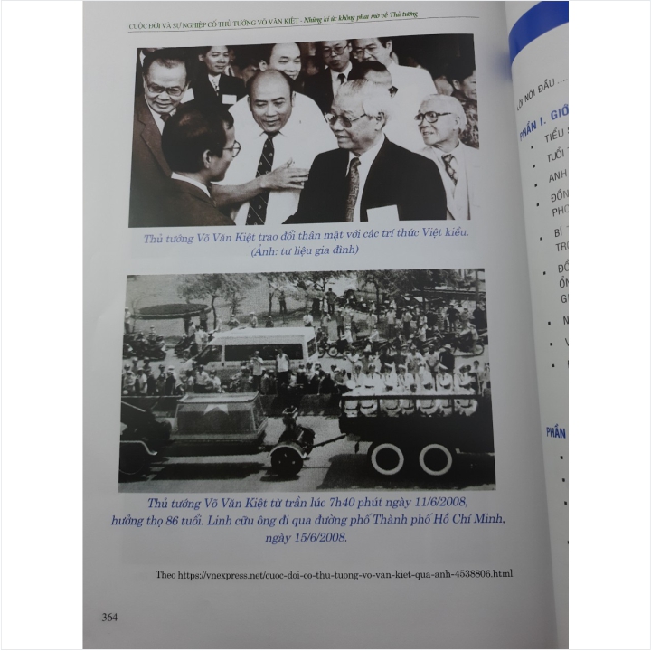 Sách Cuộc Đời Và Sự Nghiệp Cố Thủ Tướng Võ Văn Kiệt - Những Ký Ức Không Phai Mờ Về Thủ Tướng - V2223D
