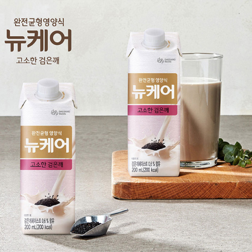 [Lốc 10 hộp SỮA dinh dưỡng vị mè đen 200ml] Daesang Wellife/ NUCARE Black Sesame