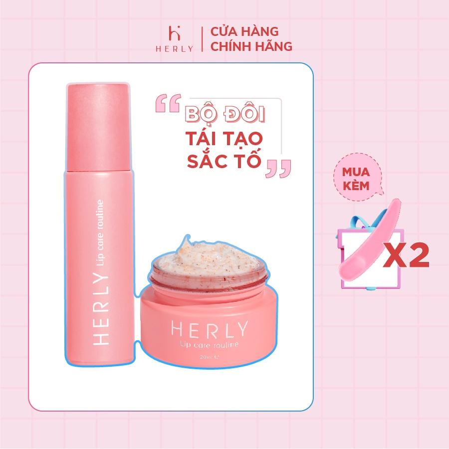 Bộ đôi tái tạo sắc tố làm hồng môi: Lip Oil 10ml + Lip Scrub 20ml