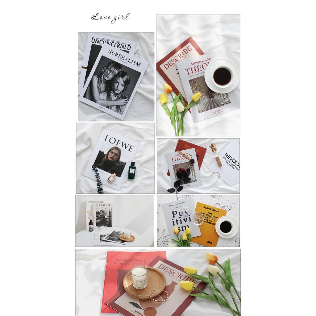 Tạp chí đạo cụ chụp ảnh đồ trang sức food chụp tạo dáng thời trang phụ kiện trang trí nhà cửa hàng decor