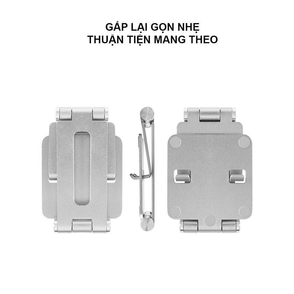 Giá Đỡ Điện Thoại Máy, iPad, Máy Tính Bảng Để Bàn Chất Liệu Hợp Kim Nhôm, Đế Silicon Chống Trơn Trượt.