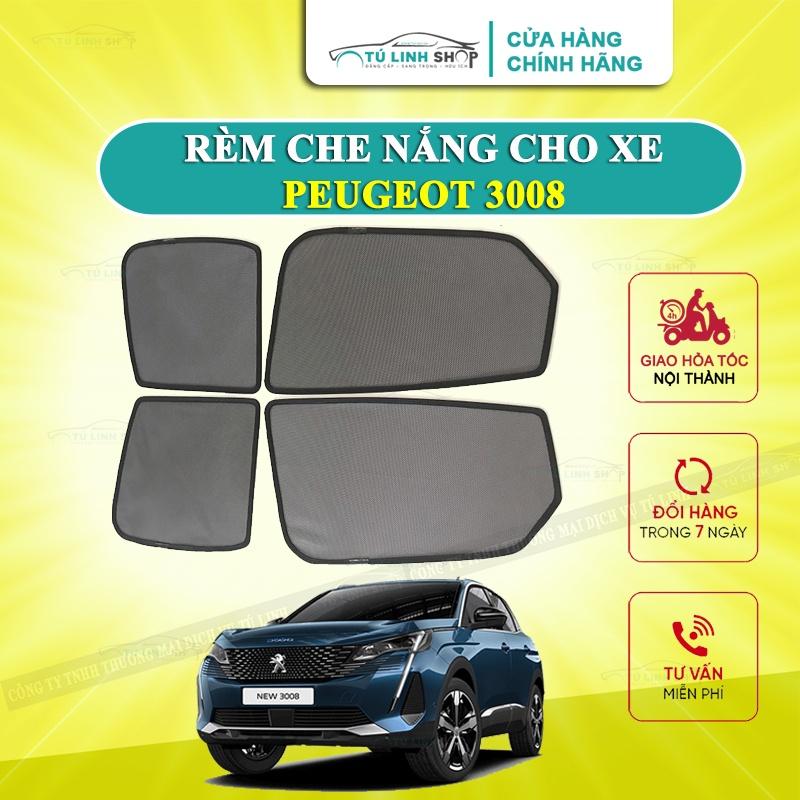 Rèm che nắng nam châm cho xe Peugeot 3008, bộ 4 tấm cho 4 cửa, hàng loại 1 cao cấp nhất, vừa khít kính