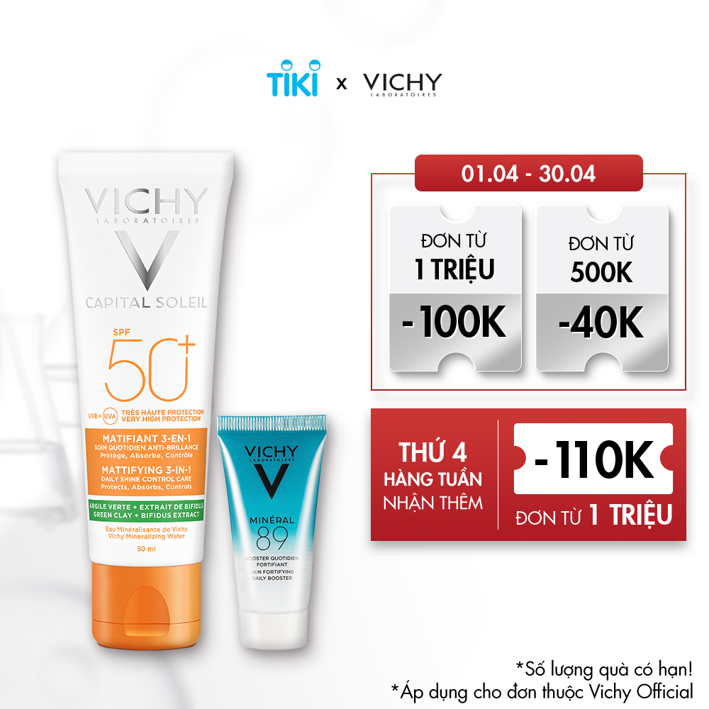 Bộ Kem Chống Nắng Chống Ô Nhiễm, Bụi Mịn Và Căng Mượt Da VICHY Capital Soleil Mattifying