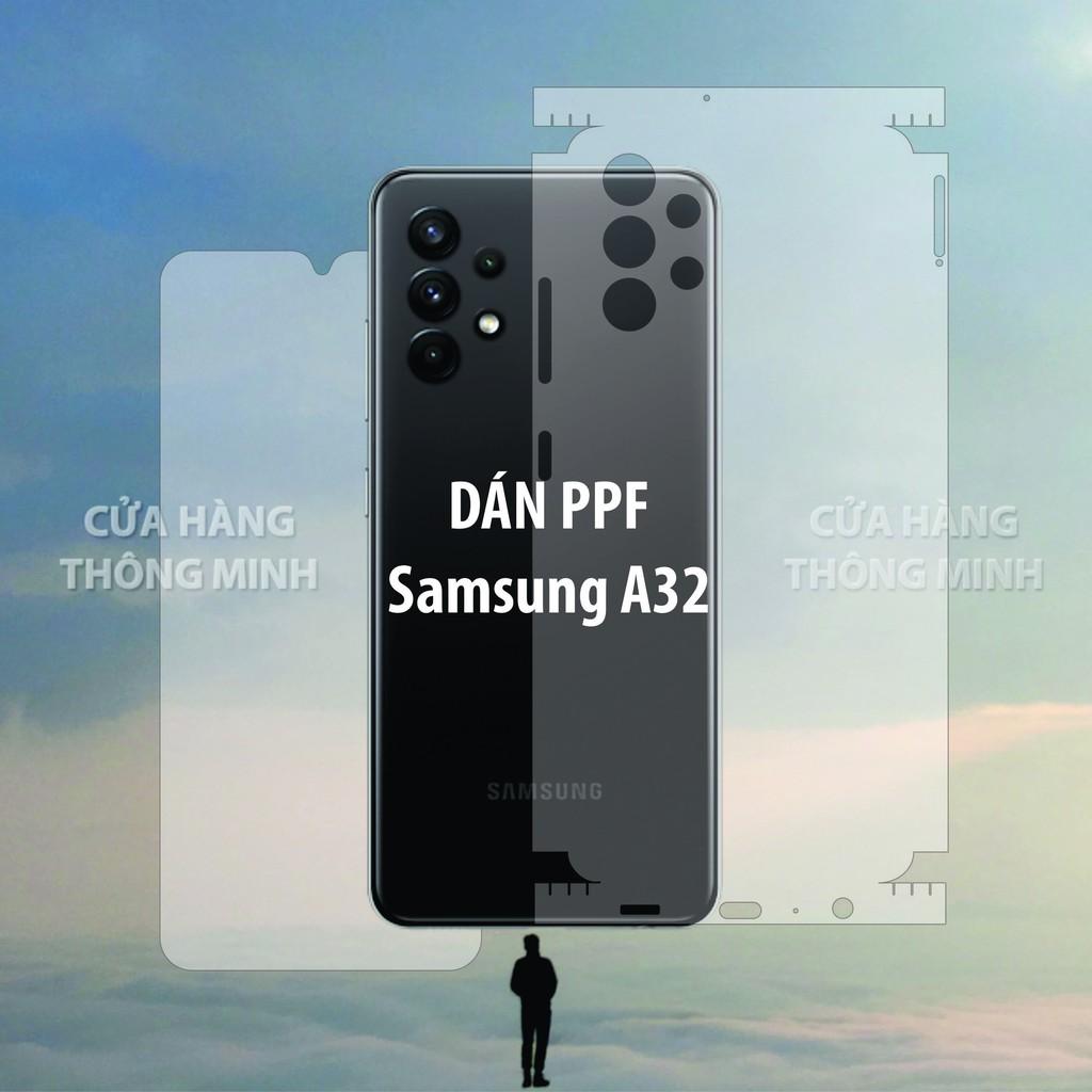 Tấm dán dành cho Samsung A32 dán PPF mặt trước, dán mặt sau, dán màn hình, dán mặt lưng Full viền chuẩn