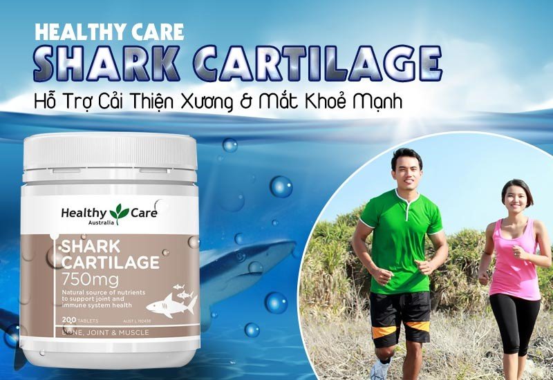 Sụn vi Cá Mập Úc Healthy Care Shark Cartilage Giúp tái tạo mô sụn khớp, Giảm đau nhức xương khớp, Cải thiện sức khỏe chung